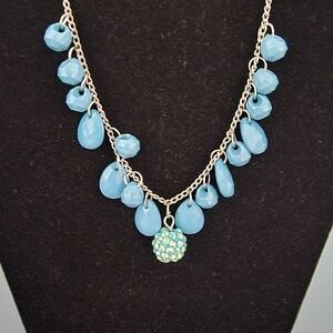 Elegant Blue Beaded Necklace